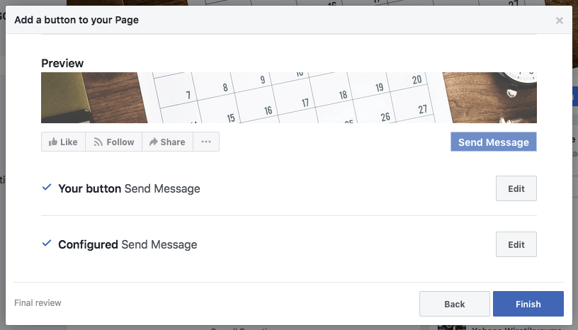 Adding "Send Message" button to your Page.